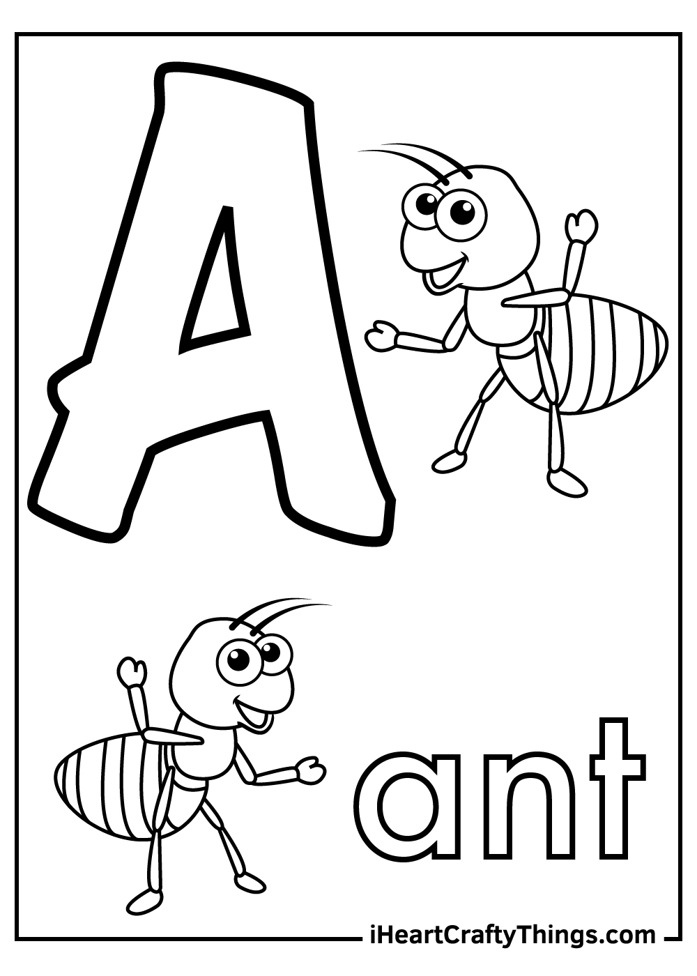 Letter a coloring pages free printables