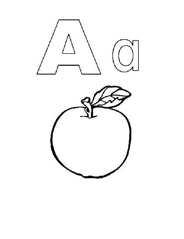 Preschool coloring pages alphabet alphabook a