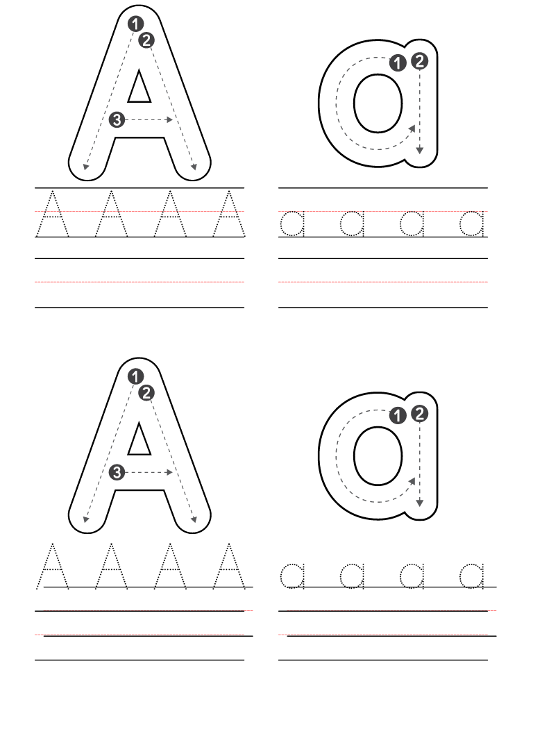 Free letter a coloring pages printable pdf