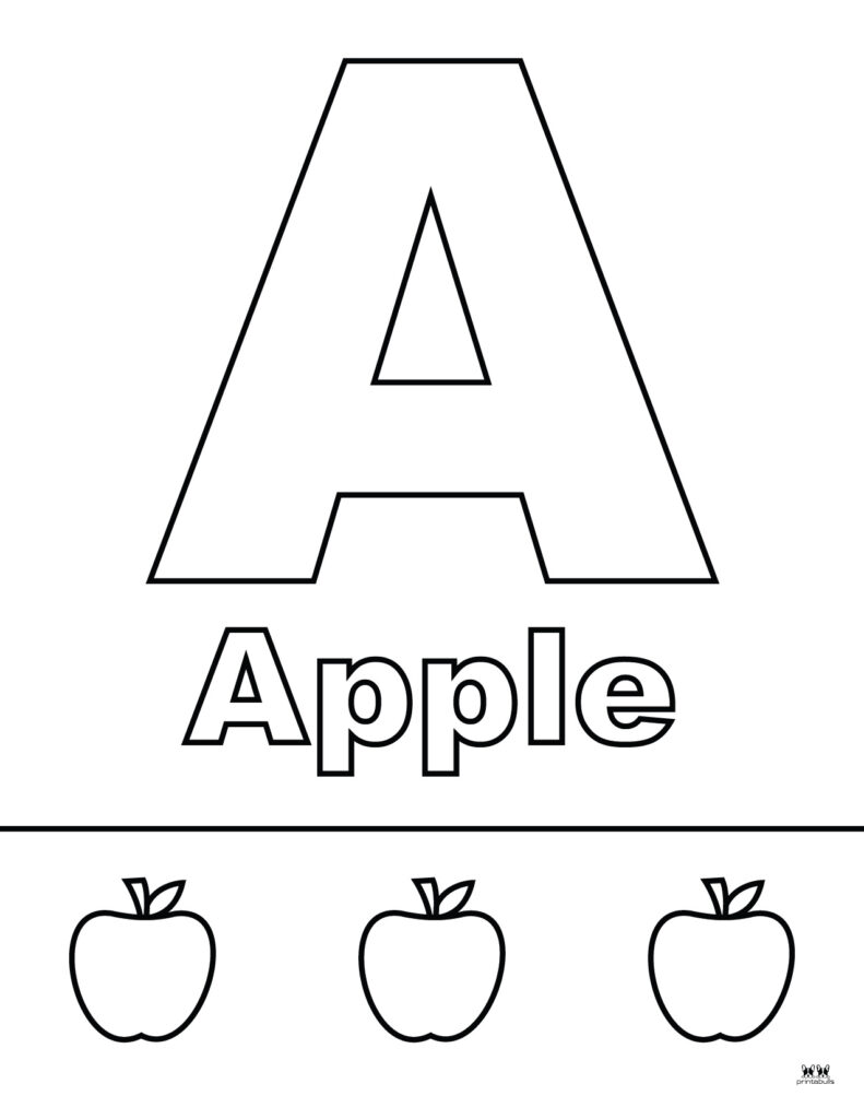 Letter a coloring pages