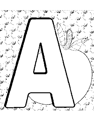 Letter a coloring page