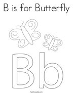 Letter b coloring pages