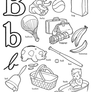 Letter b coloring pages printable for free download