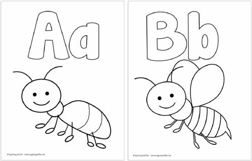 Free printable alphabet coloring pages