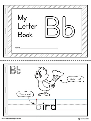 Free letter b mini book printable