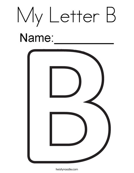 My letter b coloring page