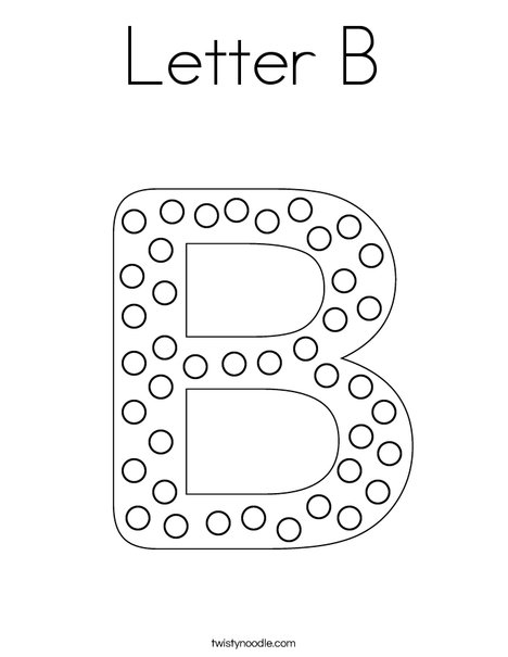 Letter b coloring page