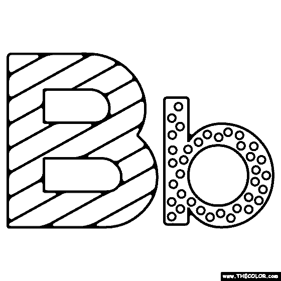 Letter b coloring page