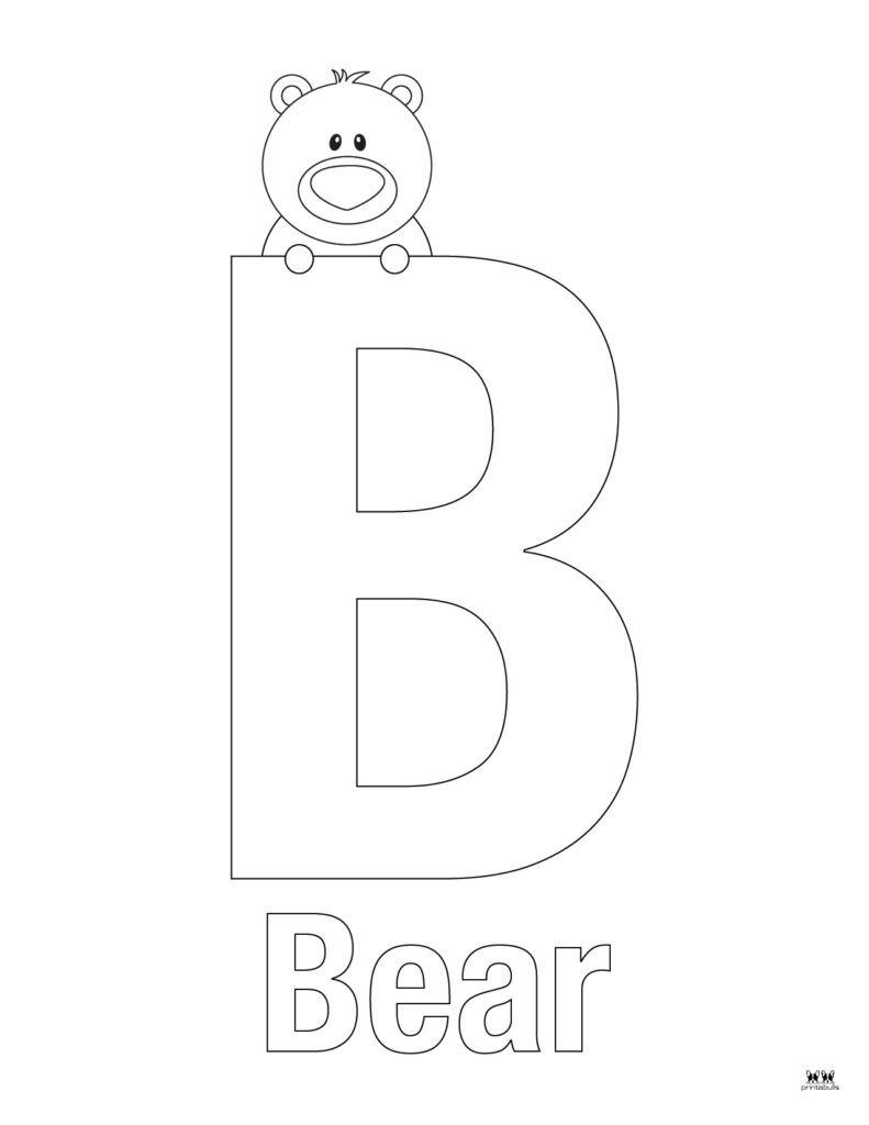 Letter b coloring pages