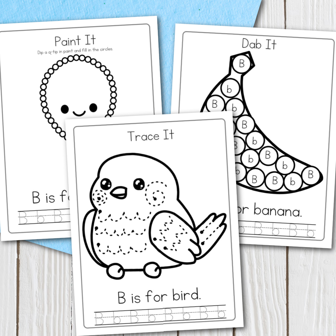 Free printable letter b worksheets letter of the week