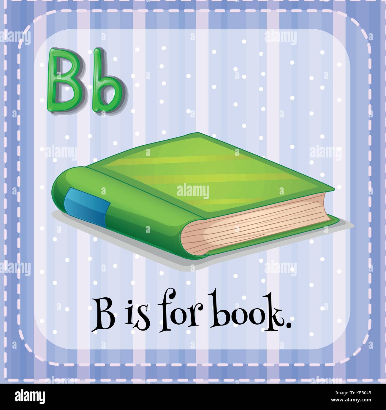 Flashcard letter b is for book stock vector image art