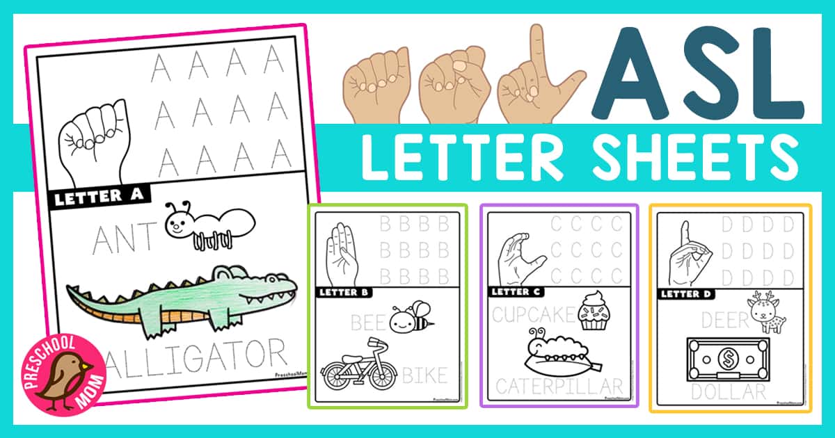 Asl alphabet worksheets