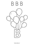 Letter b coloring pages