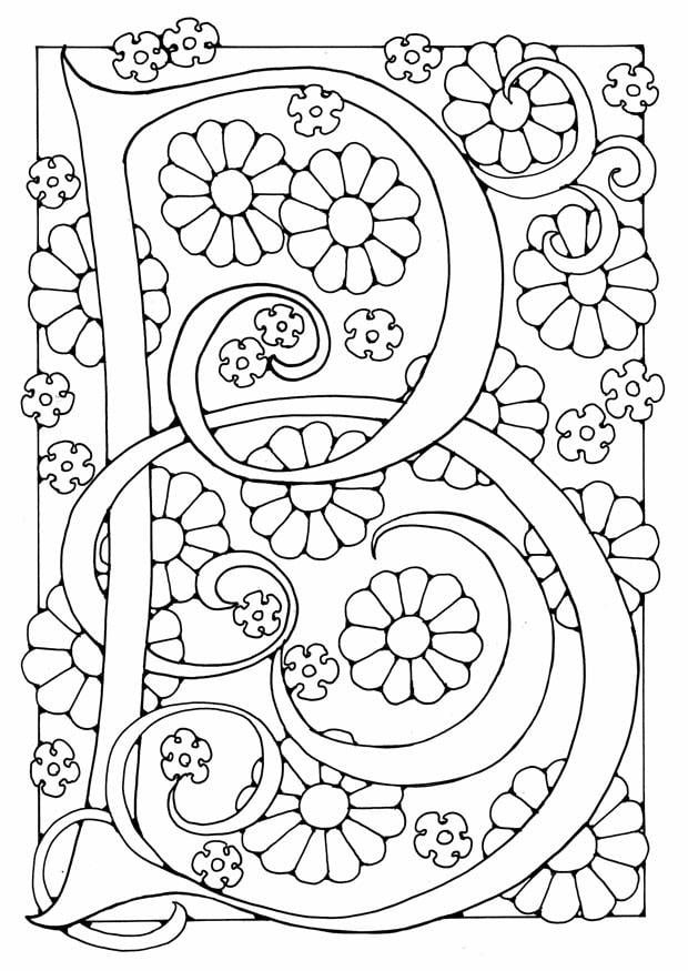 Coloring page letter