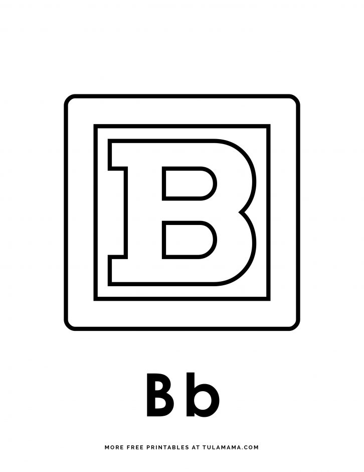 Fun free easy to print letter b coloring pages