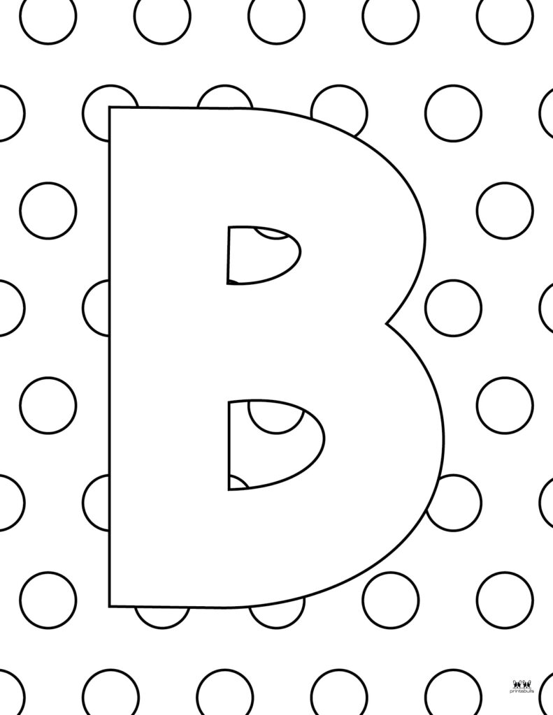 Letter b coloring pages