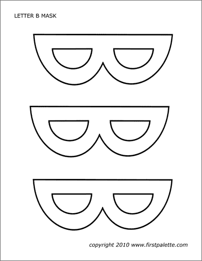 Letter b mask template free printable templates coloring pages