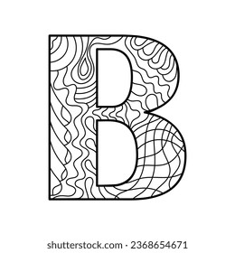 Letter b coloring book page design åºåçéåïå ççï