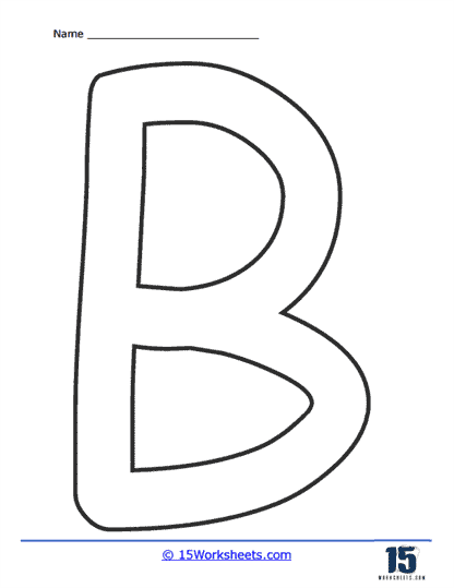 Bubble letter b worksheets