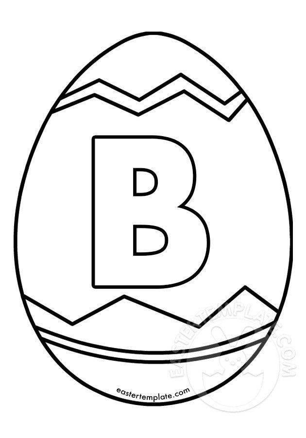 Easter egg with letter b