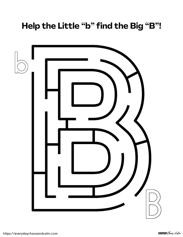 Free printable letter b worksheets