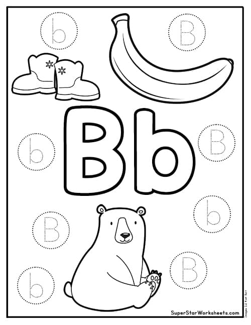 Letter b worksheets