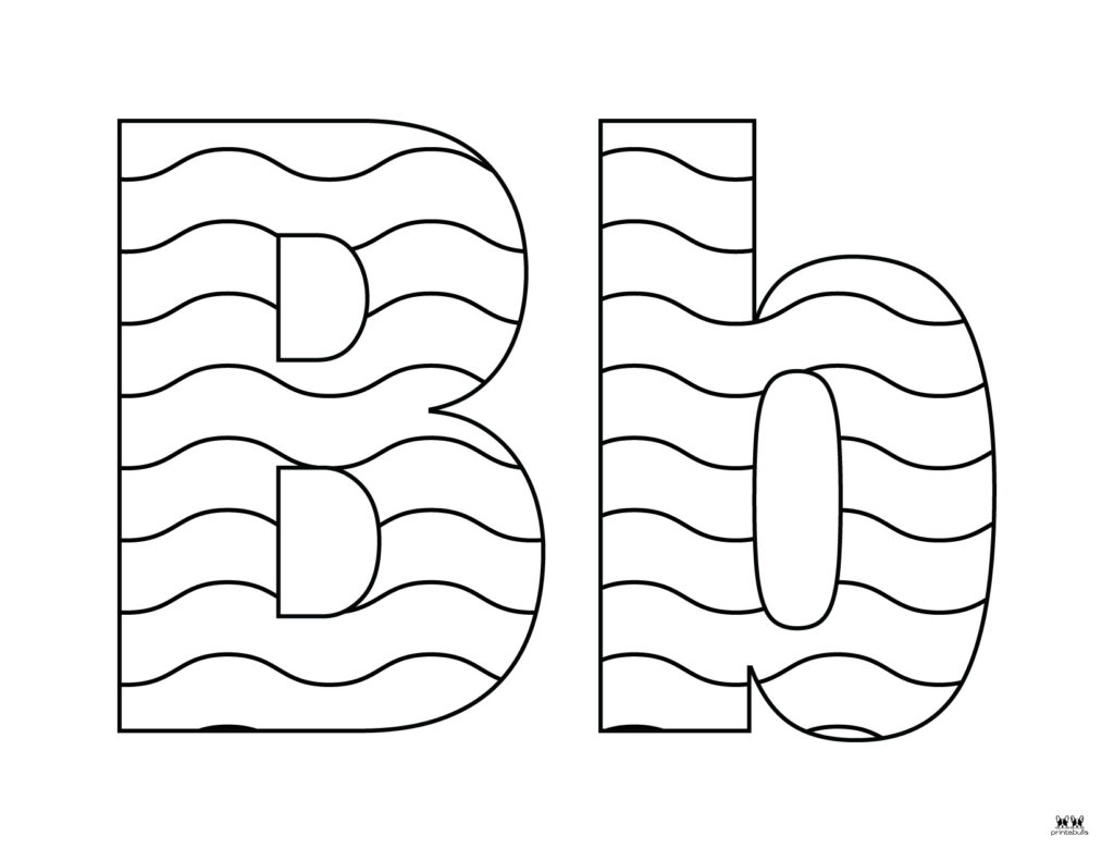 Letter b coloring pages