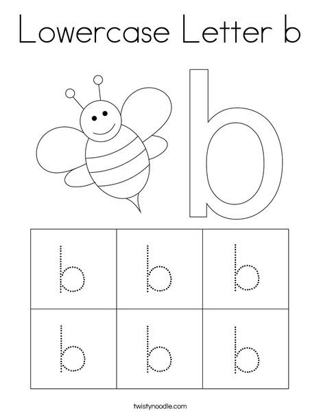 Lowercase letter b coloring page