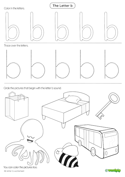 Letter b worksheet