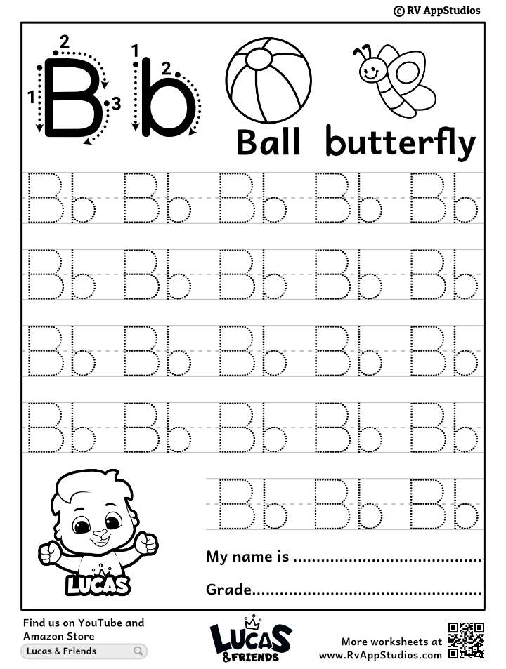 Alphabet bb letter printable letter bb tracing worksheets