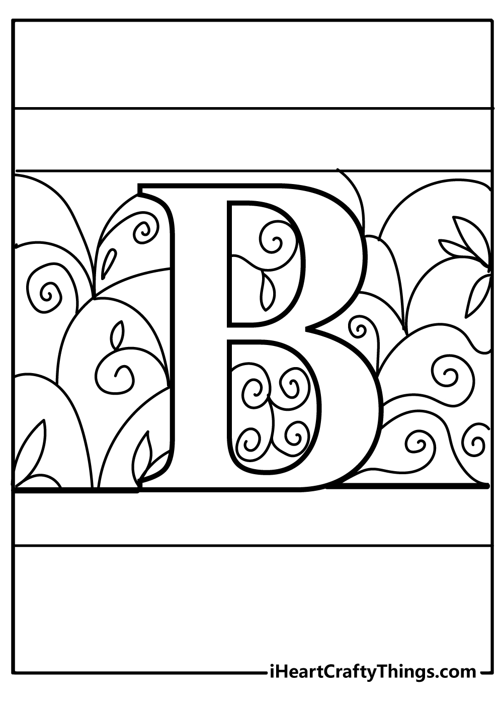 Letter b coloring pages free printables