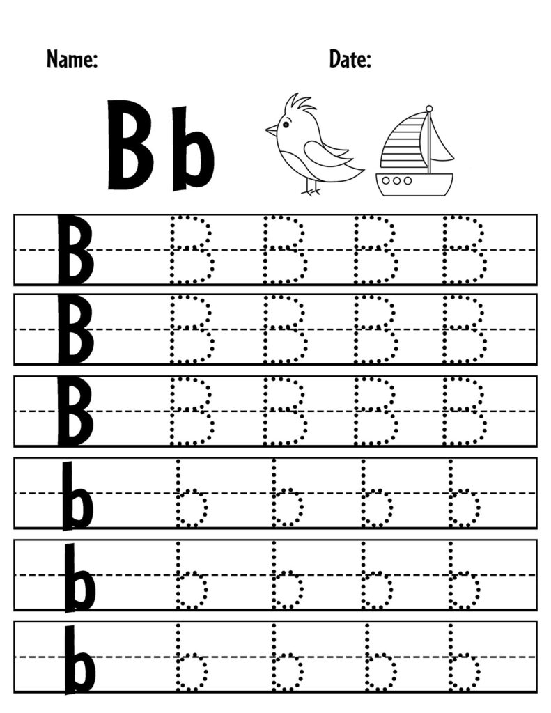 Free letter b worksheets for preschool â the hollydog blog