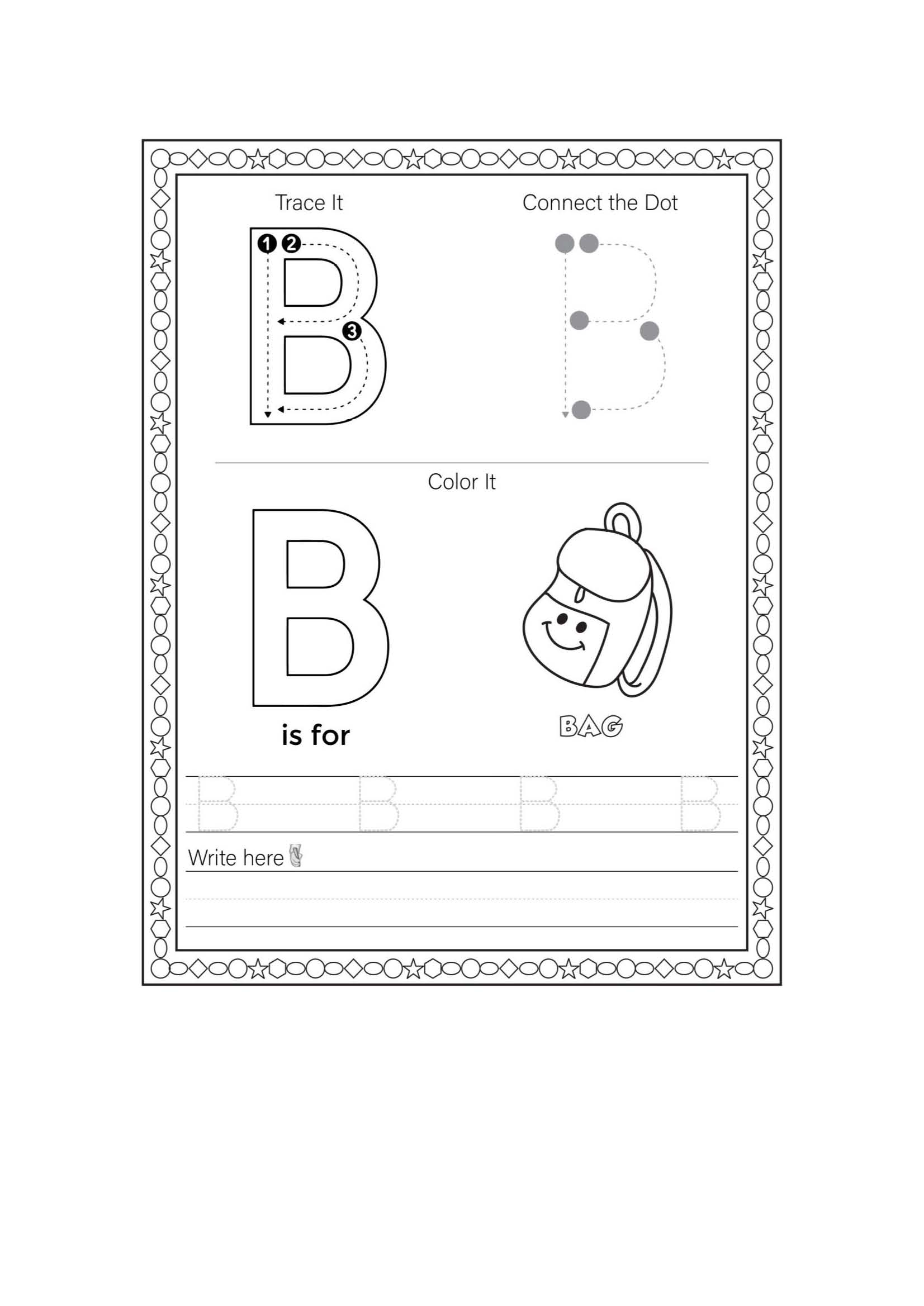 Letter tracing and coloring worksheet for preschoolers practice writing letters made by teachers
