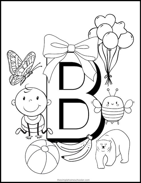 Free letter b worksheets easy print