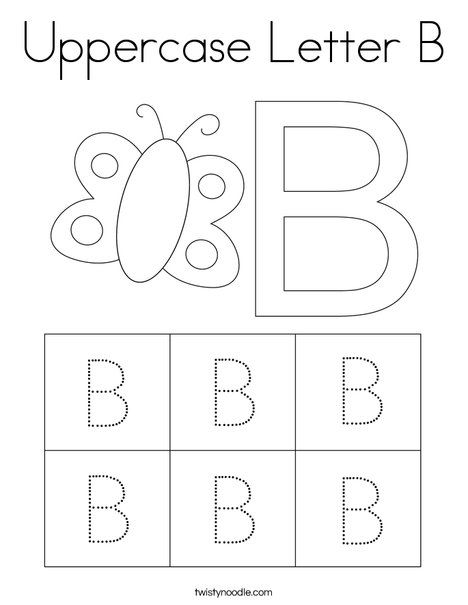 Uppercase letter b coloring page