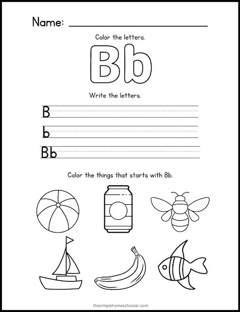 Letter b tracing worksheets easy print free