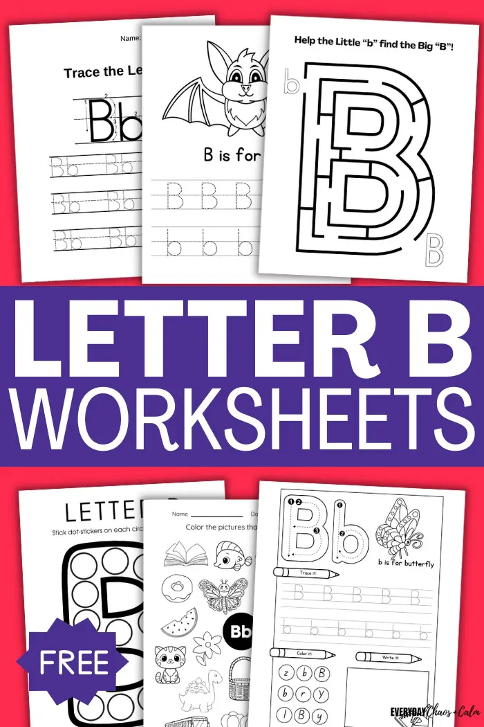 Free printable letter b worksheets