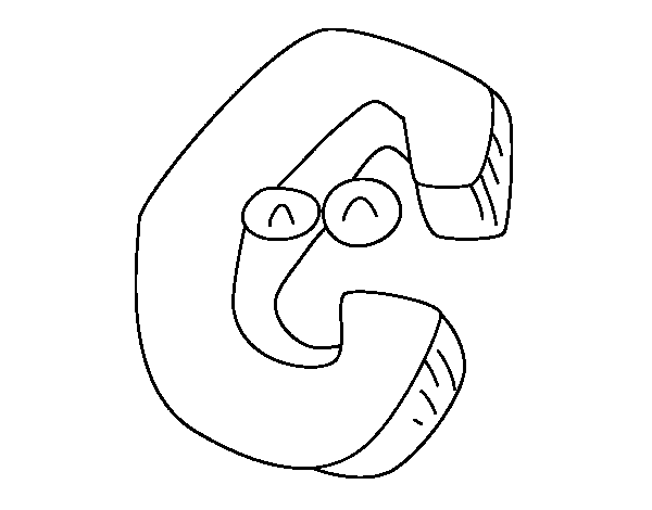 Letter c coloring page