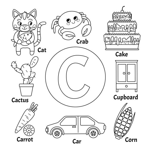 Letter c for cake stock illustrations royalty