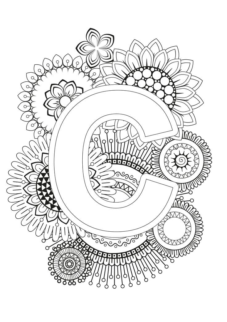 Letter c coloring pages