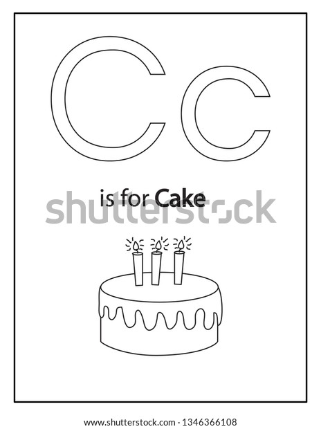 Illustration alphabet letter c cake stock illustration