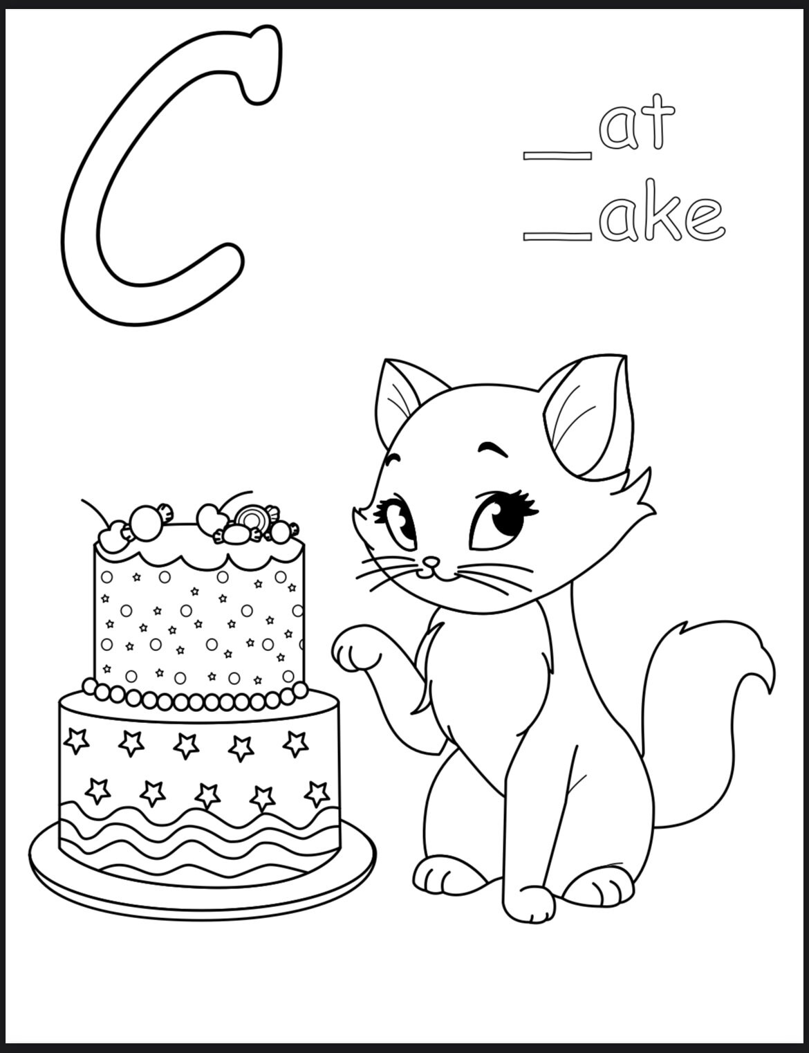 Alphabet coloring pages for kids