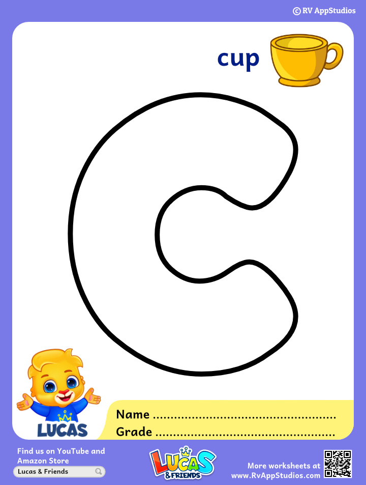 Alphabet c coloring pages