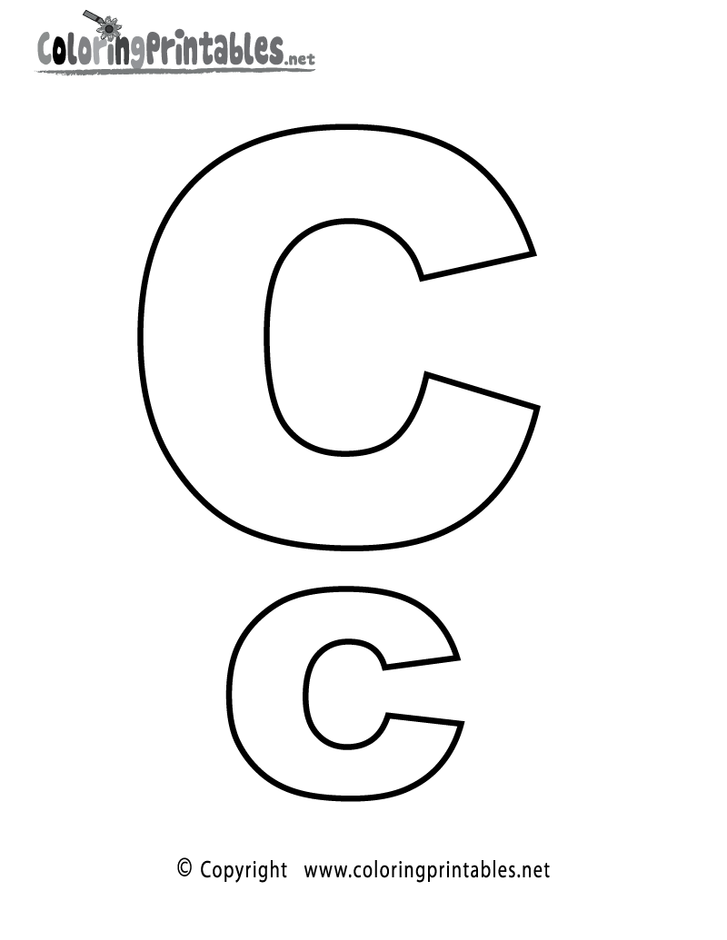 Alphabet letter c coloring page