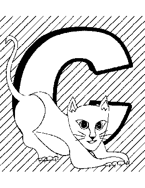 Letter c coloring page