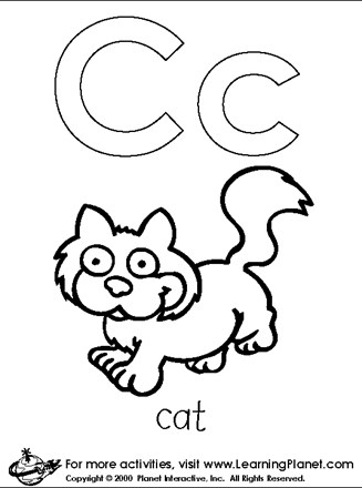 Letters coloring page