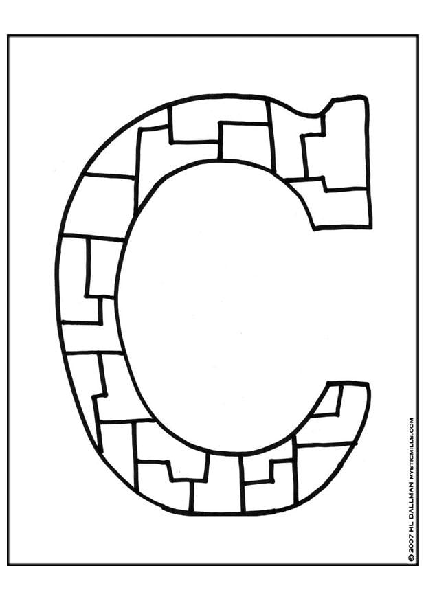 Coloring page letter c