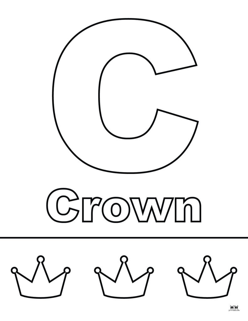 Letter c coloring pages