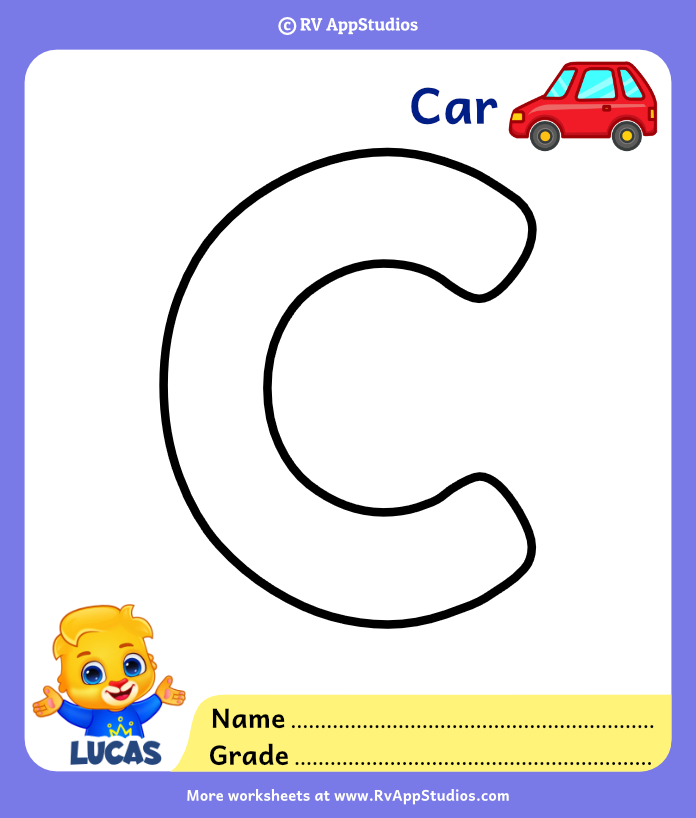 Letter c coloring pages