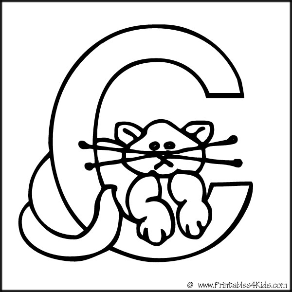 Alphabet coloring page letter c â printables for kids â free word search puzzles coloring pages and other activities